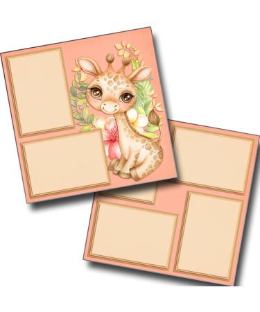 Pretty Girl Giraffe - Premade Scrapbook Pages - EZ Layout 6240