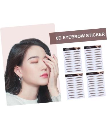 Angoily 4pcs Eyebrow Stickers Waterproof Eyebrow Brown Eyebrow Tool 3d Shaping Post Paper - Buy Online on SooperMarket.com