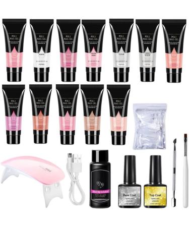 LOUMMRCY Polygel Nail Kit - All-in-One French Nail Set for Beginners | 8-Piece Nail Extension & Manicure Tools for DIY at Home - Buy Online on SooperMarket.com