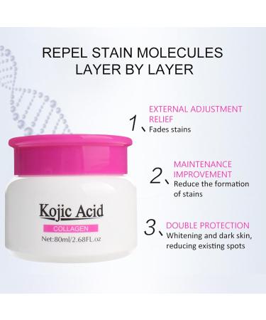 Kojic Acid Cream Skin Brighten Face Cream for Dark Spots Collagen Face Moisturizer Deep Nourshing Anti Wrinkle & Firming Daily Skin Care Cream Non-greasy 2.8 oz - Buy Online on SooperMarket.com