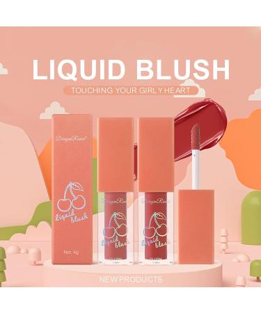 Gireatick 4 Colors Liquid Cream Blush Set - Velvet Mousse Texture for Cheeks, Eyes & Lips | Waterproof, Lightweight & Easy Blending Formula for Natural Looking Flush - Women & Girls - Buy Online on SooperMarket.com