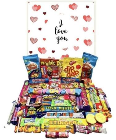 I Love You Pick N Mix Ultimate Retro Sweets Box Sweet Candy Hamper Gift Present nostalgia Sweet Candy Over 60 sweets 70s 80s Valentines Day Gift - Buy Online on SooperMarket.com