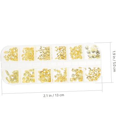 WOFASHPURET 5 Boxes Metal Nail Decoration Nail Art Supplies Nail Art Decor Nail Craft Decors Nail Charm Glue Rhinestone for Nails Nail Art Studs Diy Nail Charms Nails Gems Suite Hollow Out - Buy Online on SooperMarket.com