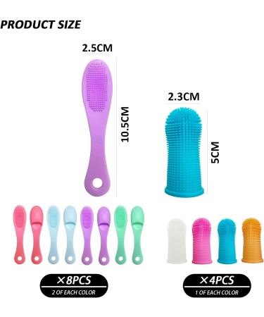8pcs Pet Toothbrush Finger Dog Toothbrush Pet Two Finger Toothbrush Finger Brush for Dog Teeth Small Dog Toothbrush Silicone Wrap Two Finger Cat Toothbrush - Buy Online on SooperMarket.com