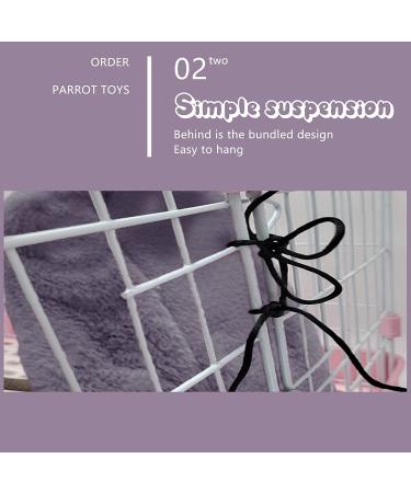 SGQCAR Corner Fleece Bird Blanket - Cozy Cage Snuggle Hut for Parrots, Conures, Lovebirds, and Cockatiels - Large Gray - Buy Online on SooperMarket.com