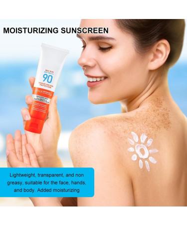 50ml Face Sunscreens Sunscreen Spf 90 Sun Cream Protects Against UVA/UVB Rays and Premature Skin Ageing SPF 90 Face Moisturiser Waterproof/Sweat Resistant for Women Men - Buy Online on SooperMarket.com