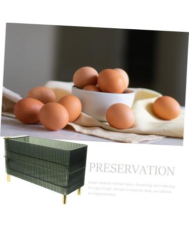 Serving Tray Box Plastic Container Plastic Pallet Fridge Egg Container Multi-Layers Eggs re-usable Green 26.5X16X10CM - Buy Online on SooperMarket.com