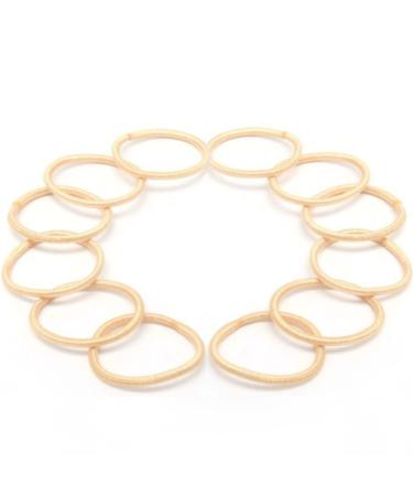12 Small Thin Blonde Hairbands Bobble Ponytail No Metal Hook Free Kids