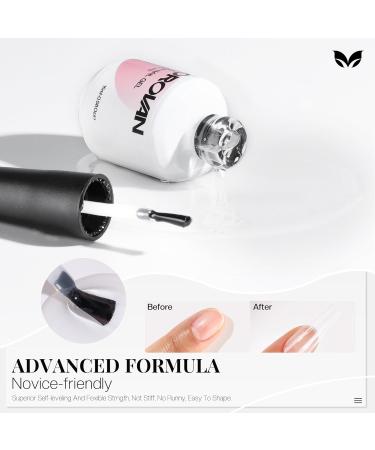 Morovan 5 in 1 Builder Gel for Nails - Clear Strengthener Reinforcing & Shaping Gel Kit with Nail File | International Shipping Available - Buy Online on SooperMarket.com