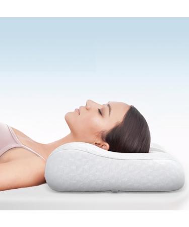 Premium Memory Foam Pillow for Side Sleepers - Adjustable Comfort Ideal for Back & Belly Sleepers - 60x40x11.5 cm Light Gray | International Shipping Available - Buy Online on SooperMarket.com
