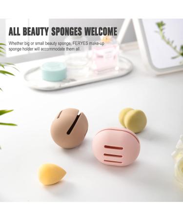 FERYES Silicone Makeup Sponge Holder - Unbreakable & Eco-Friendly - Pink | Ideal for Travel - Buy Online on SooperMarket.com