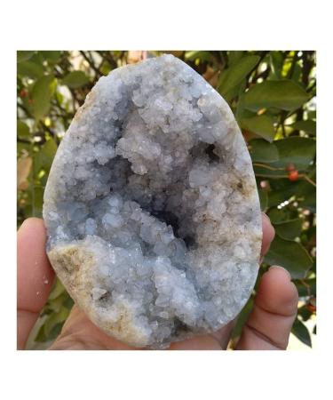 Collection Natural Clean Blue Spar Hole Geode Crystal Quartz Gemstone Stunning Healing