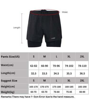 Lixada Men's 2-in-1 Running Shorts - Quick Drying & Breathable - Black Large - Buy Online on SooperMarket.com