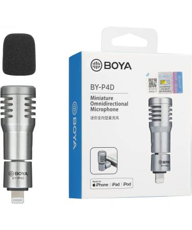 BOYA BY-P4D iOS Mini Phone Mic with Lightning Port - External Microphone for iPhone/iPad/iPod - Perfect for Vlogging and Video Recording - Buy Online on SooperMarket.com