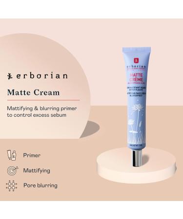 Erborian Matte Face Cream - Matte & Blurring Primer for Oily Skin | 1.5 Oz - Reduces Shine Minimizes Pores Natural Finish - International Shipping Available - Buy Online on SooperMarket.com