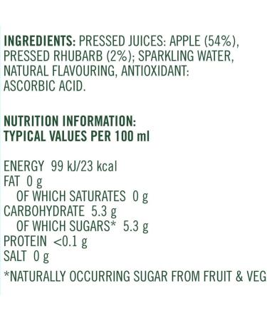 Cawston Press Sparkling Rhubarb Drink - 6x750ml Glass Bottles | No Sugar/Sweeteners/Artificial Colours/Preservatives - Buy Online on SooperMarket.com