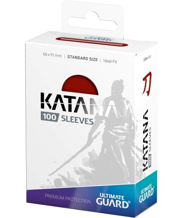 Ultimate Guard Katana Sleeves Standard Size Red (100 Count) - Premium Protection for Your Cards - Buy Online on SooperMarket.com