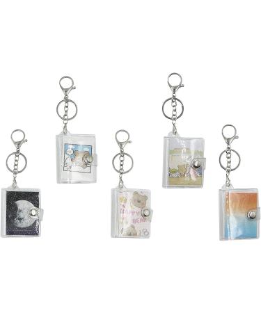 AIBEARTY 5 PCS 16 Pockets Mini Photos Album 1 Inch 2 Inch Insert Photo Card Holder Picture Frame Keychain Storage Book with Keyring Birthday Anniversary Wedding Memory Gifts  2 inch C - Buy Online on SooperMarket.com