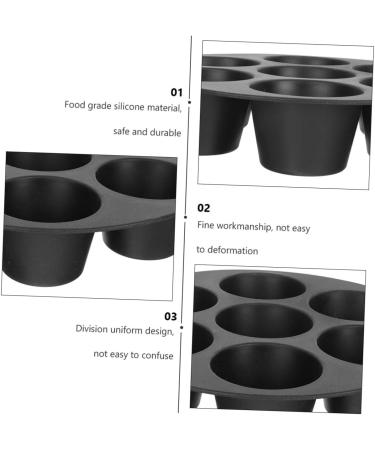 PRETYZOOM 4 Pcs 7 Silicone Ice Molds Cake Baking Pans Silicone Cupcake Pan Muffin Cake Molds Candle Mold Candle Accessories Air Fryer Muffin Pan Silica Gel Baking Tools Oven - Buy Online on SooperMarket.com