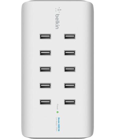 Buy Belkin Rockstar 10-Port USB Charger 120W - Fast Charging 2.4A per Port White | International Shipping Available - Buy Online on SooperMarket.com