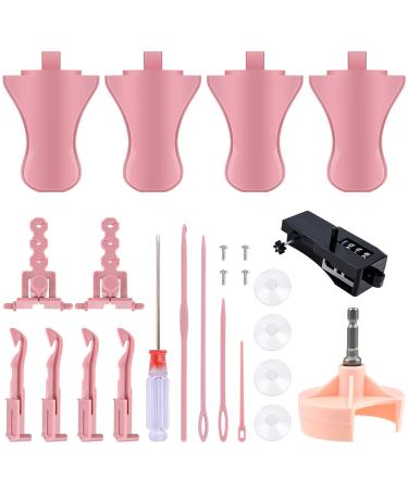 Knitting Machines Adapter Set of 25 Knitting Machine Accessories Include Knitting Tensioner Digital Counter Drill Attachment and Knit Hook Kit for Sentro 22 Sentro 40 and Sentro 48 & Jamit Loom
