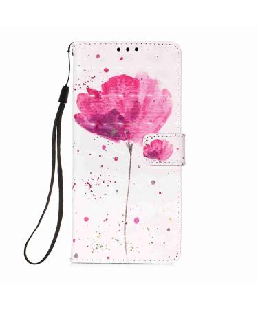 Compatible with Samsung Galaxy A23 Shell Mobile Phone Shine Shiny 3d Pattern PU Leather Pocket Card Fox Wallet Case Cover For Samsung Galaxy A23 4G/A23 5g Red Flower Samsung Galaxy A23 4g/5g red flower