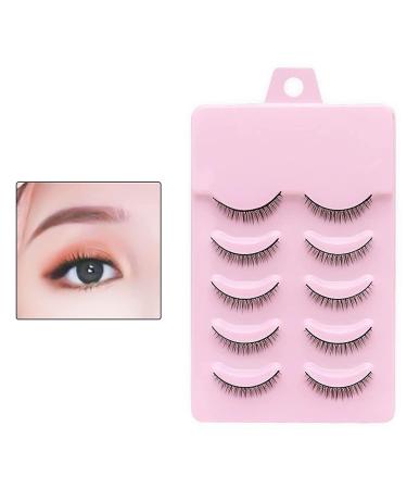 5Pcs Short Fake Mink Eyelashes - Natural Look Perfect Fit 8mm Fiber Extensions for Eye Makeup - Buy Online on SooperMarket.com