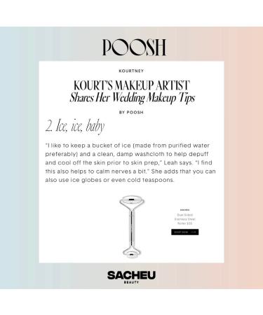 SACHEU Stainless Steel Facial Roller - Reduce Puffiness, Inflammation & Boost Circulation - Dual Sided Metal Face Roller for Cooling Massage - Includes Travel Pouch - Buy Online on SooperMarket.com