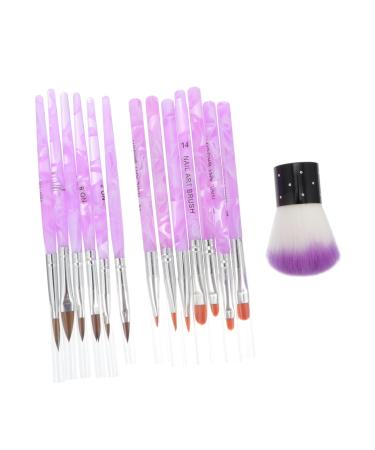 Healeved 1 Set Dust Brush Suit Nail Art Detailing Brush Kit Nail Liner Acrylic Nail Pens Nail Kits Nail Drawing Brush Nail Drawing Pen 3d Drawing Pen Nails Kits Manicure Gel Pen Acrylic Rod
