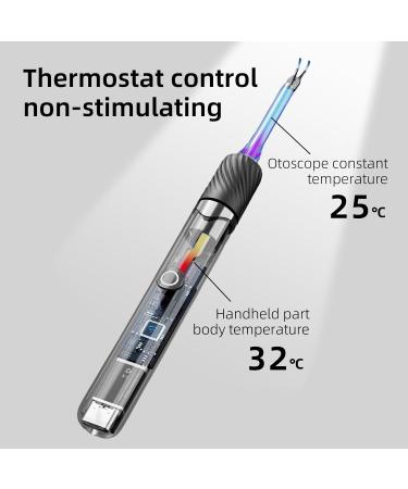 Qimic Ear Wax Removal with Tweezers - 1080P HD Ear Cleaner Ear Camera Otoscope Omni-Direction Ear Pick Tweezer Real-Time Remote Video Multi Earwax Cleaning Replacement Kits Black - Buy Online on SooperMarket.com