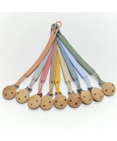 Silicon Dummy Clip Newborn Essentials Mam Dummy Clip for Baby Boys and Girls Soft Flexible Dummy Clips Fits All Pacifier Clips Dummy Holder and Baby Teething Toys Mam Soother Clips(Brown/Orange) - Buy Online on SooperMarket.com
