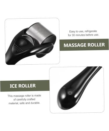 1pc Roller Massager for Muscle Relief - Handheld Ice Roller Scraping Tool - Body & Face Relaxation Accessory - 14x3cm Black - Buy Online on SooperMarket.com