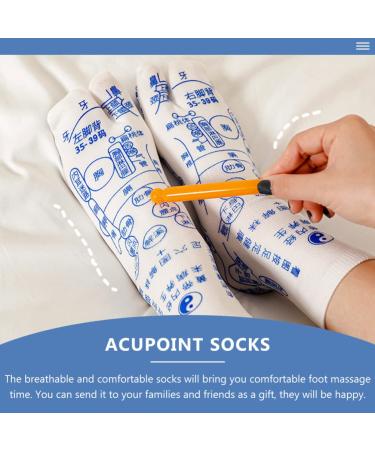 Lurrose Blue Tabi Socks | Japanese Kimono Cotton Acupressure Slippers | Sweet 2-Toe Sandals for Comfort & Style 40-45 - Buy Online on SooperMarket.com