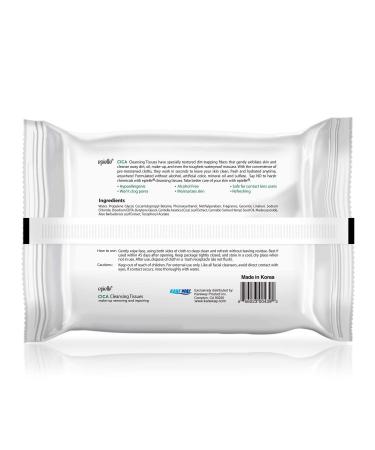 Epielle Makeup Remover Cleansing Tissues | Alcohol-Free | Cica | Removes Makeup & Mascara | 30 Count x 6 Value Pack - Buy Online on SooperMarket.com