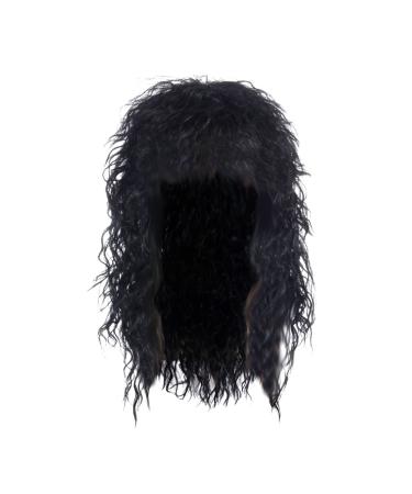 Small Hair Combs Black Wig Halloween Costume Male Wig Punk Curly Long Wig Women Curly Black One Size