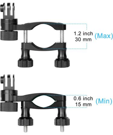 Buy HSU Aluminum Bicycle Handlebar Holder for GoPro Hero 12/11/10/8/7/6/5/4/3 & Action Cameras - 360 Rotary Mountainbike Rack - Black - Buy Online on SooperMarket.com
