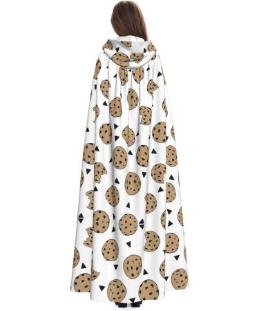 YYHHAOFA Halloween Adult Hooded Cloak - Cosplay Party Costume for Men and Women Cookies Food Chocolate Chip Biscuits Cookies Food Chocolate Chip Biscuits One size - Buy Online on SooperMarket.com