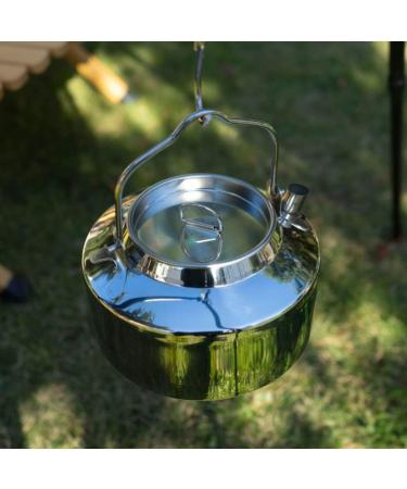BESPORTBLE 1.2L Stainless Steel Camping Kettle - Lightweight Outdoor Hiking Gear with Handle | Portable Tea Coffee Pot for Campers - Buy Online on SooperMarket.com