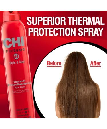 CHI 44 Iron Guard Style & Stay Firm Hold Protecting Spray Heat Protectant & Hairspray For A Long-Lasting Hold Sulfate & Paraben-Free 2.6 Oz 2.6 Ounce (Pack of 1) - Buy Online on SooperMarket.com