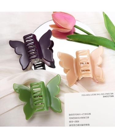 Vctitil Double Layer Butterfly Acetate Hair Claws Hair Clips Ponytail Holders Shark Clip Barrettes Hair Accessories for Women Girl Thin Thick Hair(orange) - Buy Online on SooperMarket.com