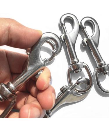 Long Buy Swivel Eye Bolt Snap Hooks  Stainless Steel 316 Marine Grade Scuba Diving Clip  Snap Bolt Trigger Chain Clip  Single Ended Trigger Clasp Pet Buckle  80mm  90mm  101mm  Heavy Duty 3Pcs 80mm - Buy Online on SooperMarket.com