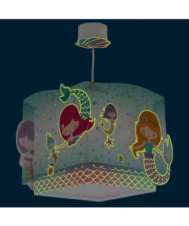 Dalber Mermaid Ceiling Lamp for Children's Room - E27 Pendant Light | Kids Lighting - Buy Online on SooperMarket.com