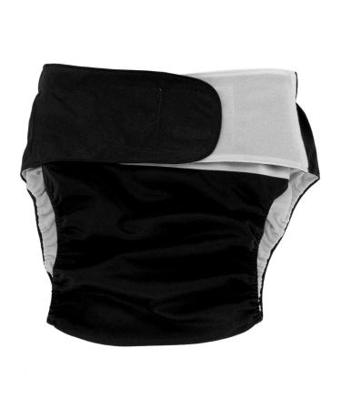 Dekaim Adult Cloth Diaper Adult Nappy Protector Waterproof Senior Diaper Cover Washable Cloth Nappy Cover Adjustable Adult Diaper Liners for Men or Women Black