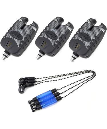 Hirisi Tackle Carp Fishing Bite Alarms & Swingers Set - 3 Pack (Red Blue Green) - Zipped Bag - International Shipping - Buy Online on SooperMarket.com