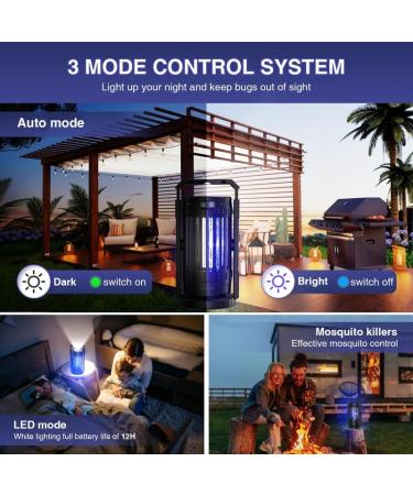 Bug Zapper for Outdoor Indoor 4200V 15W UV Mosquito Killer Lamp Waterproof Electronic Mosquito Zapper Fly Catcher Fly Traps Fly Zapper Insect Killer Mosquito Trap for Kitchen Balcony Patio Camping - Buy Online on SooperMarket.com