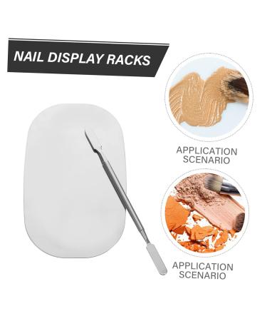NOLITOY Makeup Palette Set - Stainless Steel Mixing & Nail Art Tool | Pro Cosmetology Kit - 12.6x7.5cm Painting Palette for Flawless Foundation & Makeup Application - Buy Online on SooperMarket.com