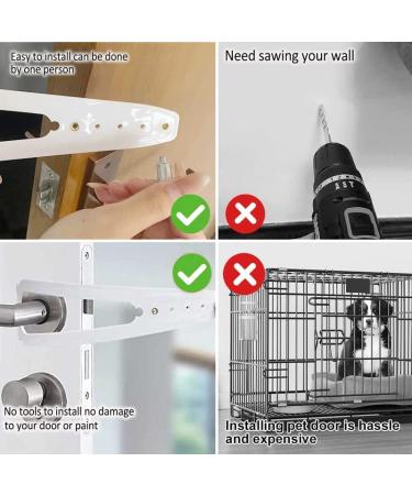 2PCS Adjustable Cat Door Holder Latch - Easy Install Flex Strap - Dog Proof Door Lock - Keep Dogs Out of Litter & Food - Buy Online on SooperMarket.com