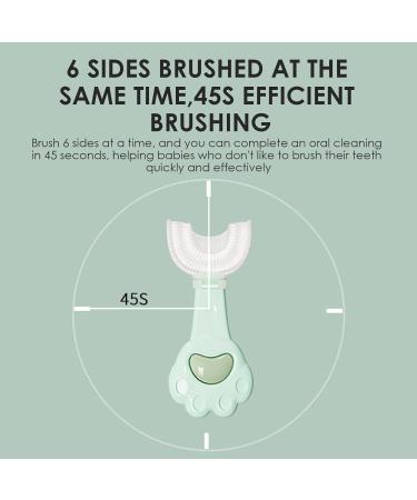 All Rounded U Shape Toothbrush | Manual U Shaped Toothbrush - Cute Cartoon Whitening Toothbrush Teeth Cleaning Design for Kids Ages 2-6 Ssxx Green 1 count (Pack of 1) - Buy Online on SooperMarket.com