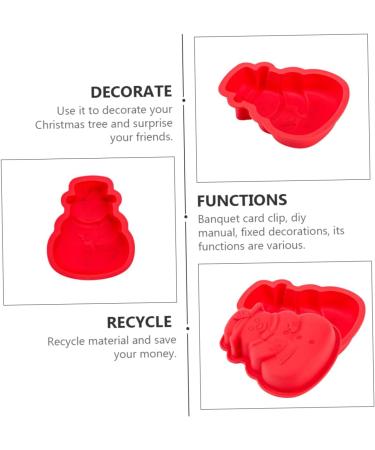 HOMSFOU 4 Pcs Baking Mold DIY Hand Press Cookie Silicone Deer Christmas Chocolate Molds Cookie Mold De para Gelatinas Homemade Cake Mold Non Stick Fondant Mold Silica Gel - Buy Online on SooperMarket.com