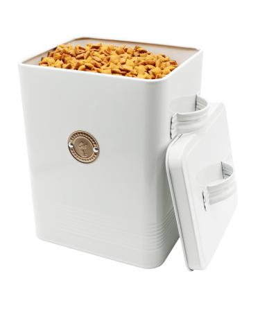 Gardening Naturally Cat Food Biscuit Tin - Food Storage Tin for Cat Food Grey